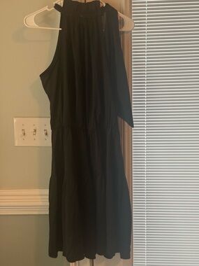 Black Halter Tiered Midi Dress - Classic Women's Dress